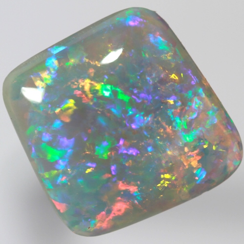 SOLID CRYSTAL OPAL Floral Harlequin pattern very bright. SEE VIDEO